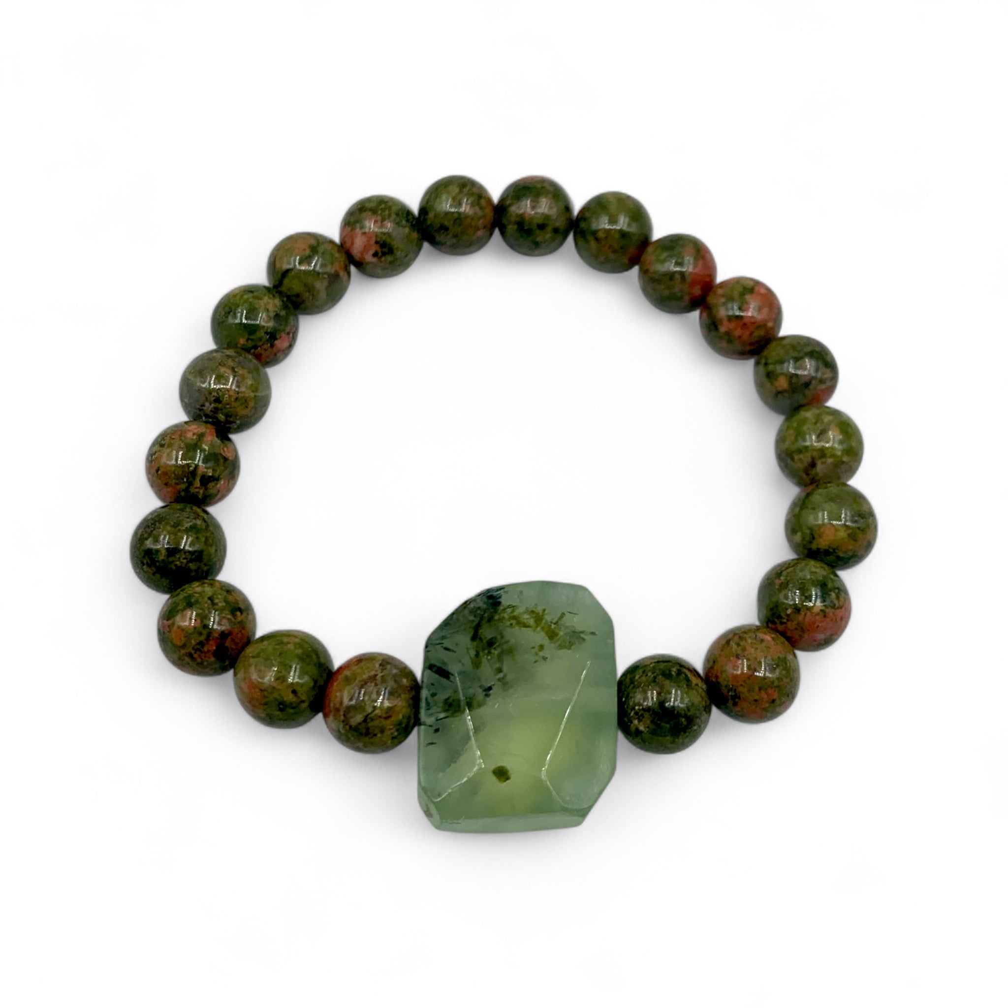 Bracelet - Unakite & Prehnite